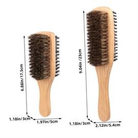 Ipetboom Bristle Hair Brush for Men Dual-sided Brush for Shampoo Beard Fine Hair Care