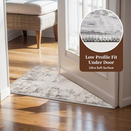 MontVoo Abstract Area Rug-2x3 Small Washable Entryway Mat Throw Rug-Neutral Non Slip Indoor Floor Carpet for Bathroom Sink Living Room Bedroom Home Decor