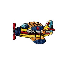 Mono-Quick Aeroplane Iron-On Patch 5.0 x 2.7 cm