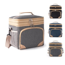 sunVigorous Cool Bag, Picnic Bag, 15 L, Lunch Bag, Thermal Bag, Insulated Bag for Transporting Food (Grey, 15 L)