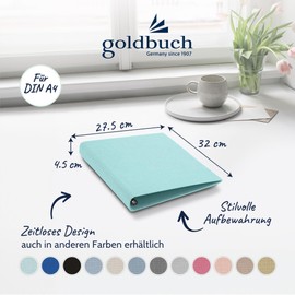 Goldbuch Bella Vista 37 507 Photo Ring Binder (26 x 32 cm – Aqua – 37507
