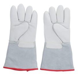 Jiawu Cryo Protective Gloves for Liquid Nitrogen of Low Temperature LN2, 36 cm Thickened Frost Protection Gloves for Handling Dry Ice and Liquid Nitrogen