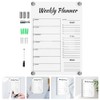 Operitacx 1set Acrylic Weekly Planner Memo Board Erasable Writing Surface