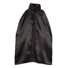 Kids Unisex Black Magician Satin Cape, 35"