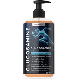Glucosamine Gel | 150 ml | with Menthol and Capsicum | Highly Absorbable, Non-Sticky and Non-Greasy Gel | by Horbaach