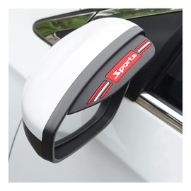 Blilo 2PCS Car Rear View Mirror Rain Eyebrows, Sports Auto Side Mirror Rainproof Guard, Waterproof PVC Rearview Mirror Rain Visor Smoke Cover, Car Exterior Accessories for Most Vehicles (Black/Sport)