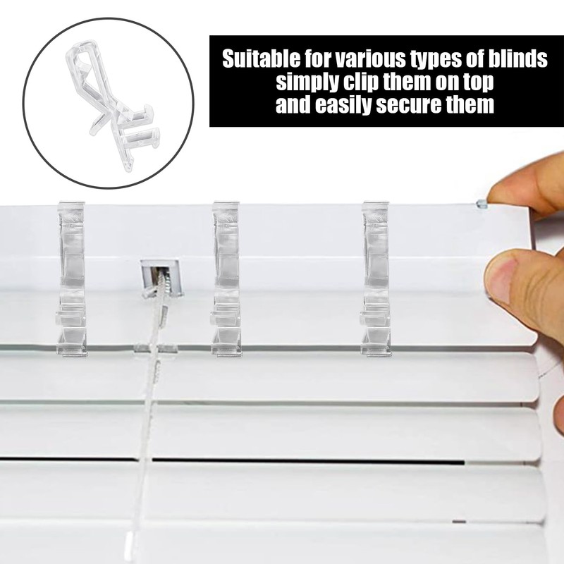 TYFGRT Pack of 40 Curtain Panel Clips and 1 x