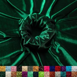 Ice Fabric Stretch Velvet Fabric by The Yard - 60" Wide Soft Stretchy Fabric for Sewing Clothes, Apparel, Costume, Crafts - 90% Polyester 10% Spandex - Hunter Green - 1 Yard