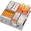 12 Pack Sock Underwear Drawer Organizer Dividers, 116 Cells Fabric