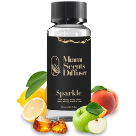 Sparkle Luxe Essential Oil Refill Luxury Hotel Inspired, Long Lasting Aroma for Home & Office Diffuser, 120 ml Fresh Blend of Floral, Citrus, Woody and Amber - Scent for Spa Wellness Aromatherapy.