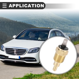 Motoforti Universal Engine Cooling Fan Temperature Sensor Switch, 3/8" NPT 170 Degree on 155 Degree Off, Metal, Copper Tone, 1 Pcs