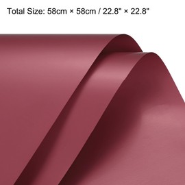 sourcing map Set of 20 Flower Wrapping Paper 22.8x22.8 Inch Waterproof Florists Wrapping Paper for Florist Bouquet Supplies, DIY Crafts, Gift/Gift Box Packaging Red