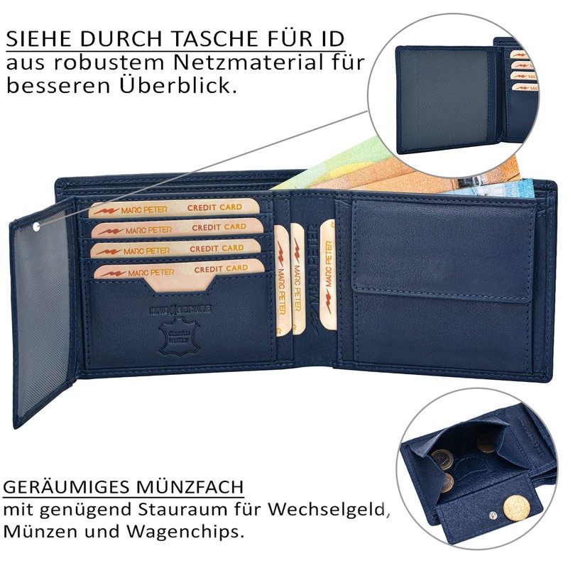 Marc Peter® Oslo Men's Leather Wallet with RFID Protection I