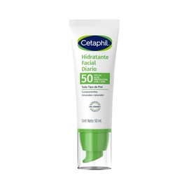 CETAPHIL® Hidratante Facial Diario FPS 50 50 ml | Hidratación por 8 Horas + Protección Solar UVA/UVB | Con Glicerina y Vitamina E | Piel Mixta, Grasa y Normal