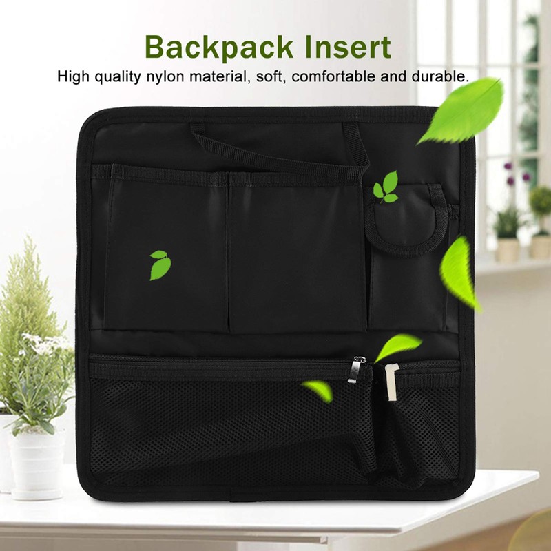 Backpack Insert, Nylon Multi Item Portable Travel Shoulder Backpack Insert