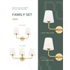METWET Bathroom Light Fixtures, Brushed Gold Vanity Lights with Beige