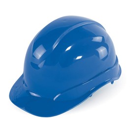 Bullhead Safety HH-C1-B - Blue Unvented Cap Style Hard Hat with Six-Point Slide Lock Suspension