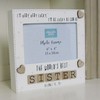 Sister Photo Frame The Worlds Best Sister Gift Letter Tiles
