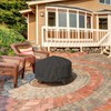 SHINESTAR Durable Fire Pit Cover with Straps and Built-in Vents,