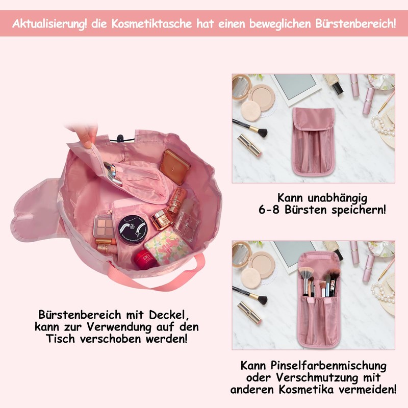 Drawstring Cosmetic Bag for Ladies and Girls - Travel Toiletry