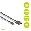 Goobay 51579 DVI-D/HDMI Cable, Gold-plated, Black, 1 m Cable Length