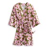 Vera Bradley Cotton Knit Robe, Scattered Anemones Purple, L-XL