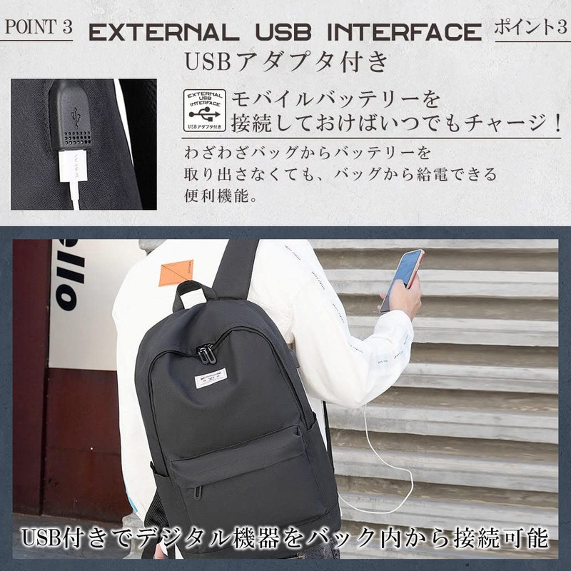 BIG BRIDGE Backpack, Men's, Women's, Business, School, Commute, Large Capacity,