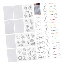 FELTECHELECTR 1set Christmas Heat Shrinkable Sheets for Crafts Creative Ornament Making Kit of Xmas Shrink Art Materials for Boys and Girls and Family Fun Activities