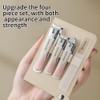 Set 4in1 Gunting Kuku, bag putar Stainless Steel anti-rust, nyaman