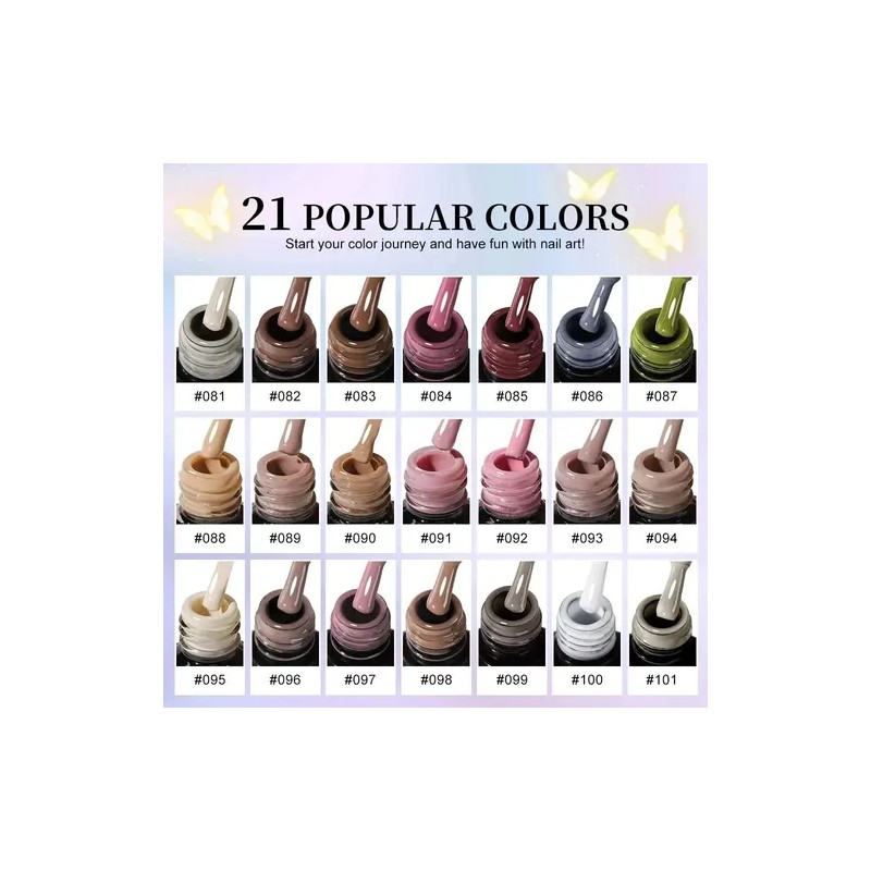 24 Pcs Gel Nail Polish Kit Glittering Nailkit For Gift