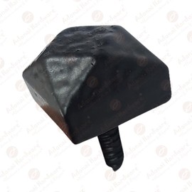 Adonai Hardware Hallelujah Antique Cast Iron Square Door Studs Nails Clavos (16mm x 25 Pack, Matte Black) for Entry House, Vintage Barn Doors, Gates, Wooden Box, Furniture, Chest and Trunks