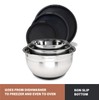 Bellemain Stainless Steel Non-Slip Mixing Bowls with Lids (3 Piece,