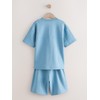 NEXT Relax-Fit Heavyweight T-Shirt / Shorts Set, blue