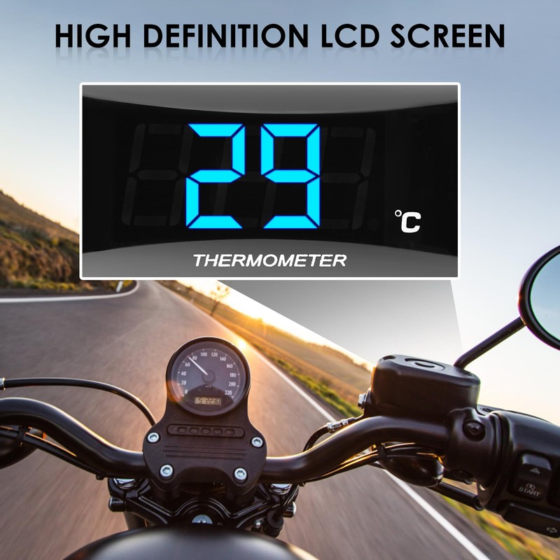 Motorcycle Digital Thermometer Instruments Water Temperature Digital Display Meter Gauge