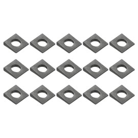 PATIKIL 15pcs Beveled Square Washers, M10x22mm Square Beveled Washers Bearing Strut Plate Flat Pad Spacer Carbon Steel for 10mm Bolts Wedge Shim Leveling Fastener Nut Bolt Gasket, Black
