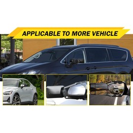 Baceyong Universal Black Extension Rearview Mirrors for Cars Trailers RVs Caravans, Adjustable Wide Vision Trailer Towing Rear View Mirrors (1/2 Piece Optional)