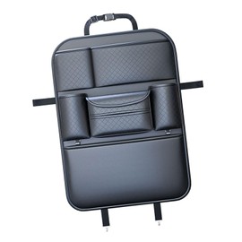 Fenteer Car Backseat Organizer Storage Bag Universal Multi Compartments Modern Hanging Organizer for SUV Automotive, Black