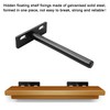 YEYIT 4 Pcs Floating Shelf Brackets 3 Inch Solid Steel