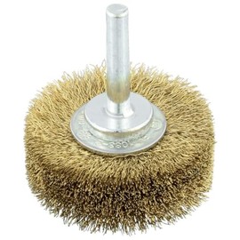 Osborn 2506542 Wheel Brush Crimped of Brass Wire, 0 V, Silver/Gold