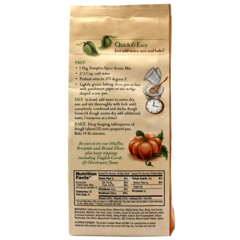 Sticky Fingers Bakeries, English Scone Mix, Pumpkin Spice, Just Add