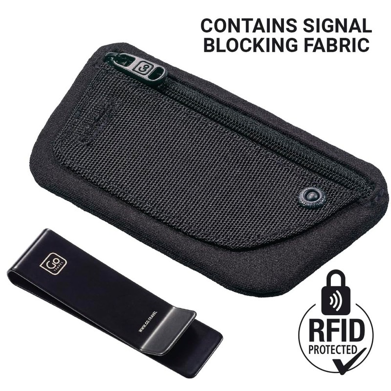 Go Travel Clip Pouch - Discreet Hideaway Wallet with RFID