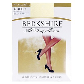Berkshire Women's Plus Size All Day Sheer Non-Control Top Pantyhose-Sandalfoot, Ivory, 3X / 4X