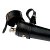 Horse Saddle Flask Black Leather complete with stainless steel baton