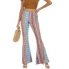 WSPLYSPJY Women's Print Stretch Bell Bottom Flare Palazzo Pants Trousers