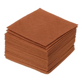PATIKIL Soft Felt Sheets Fabric Craft Sheets Brown 4 Inch x 4 Inch for DIY, Hobby, Decoration Pack of 42