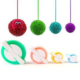 SEIWEI Pompom Maker 4 Sizes Pom pom Makers DIY Fluff Ball Weaver for Beginners and Craft Enthusiasts