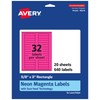 Avery Printable Rectangle Labels with Sure Feed Technology, 5/8" x