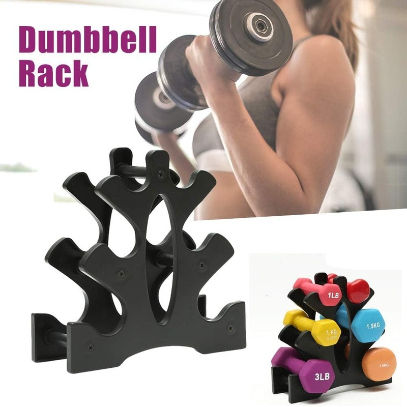 Triangular Dumbbell Rack Stand, 3 Tier, Weight Holder 23x22.5x8.5cm, for