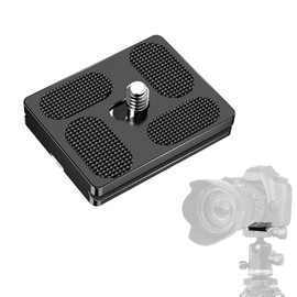 40mm Quick Release Plate for DSLR Cameras, Aluminum Alloy Universal Tripod Mount Plate Secure Locking Compatible with Canon Nikon Sony DSLR and Mirrorless Cameras