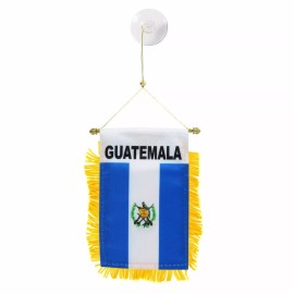 FI Guatemala MINI BANNER FLAG CAR & HOME WINDOW MIRROR HANGING 2 SIDED